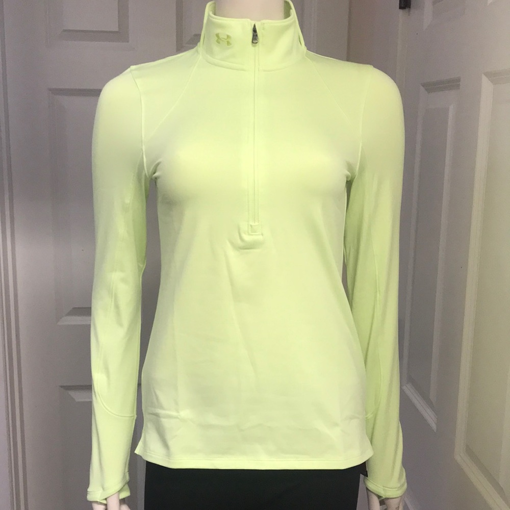 Under Armour Women's Long Sleeve 1/2 Zip Top - Neon Yellow